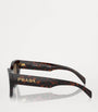 Prada Brown Tortoiseshell Geometric Sunglasses