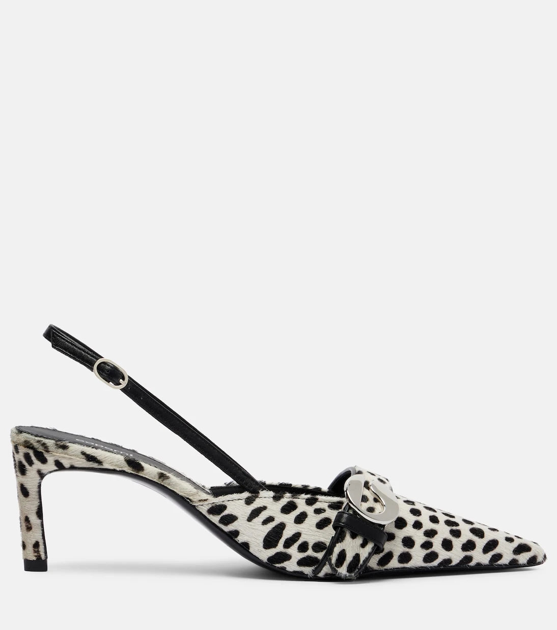 Coperni - Belt 65 calf hair slingback pumps