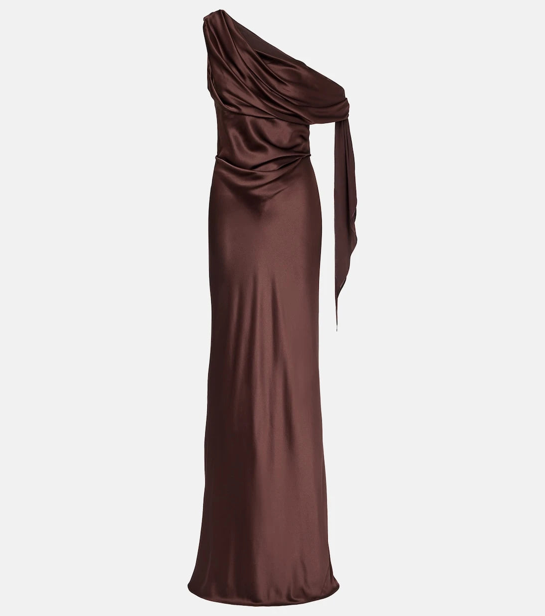 The Sei - Draped asymmetrical silk satin gown
