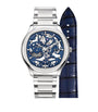 Piaget Stainless Steel Polo Skeleton Blue-Hued Watch 42mm