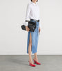 Givenchy Blue Denim High-Split Midi Skirt