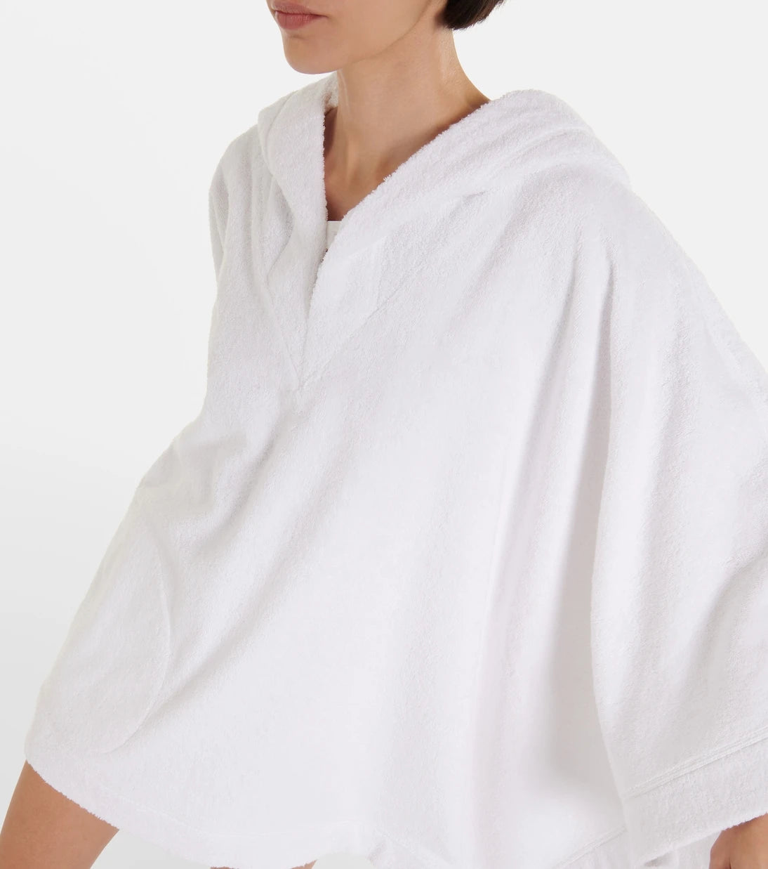 Alaïa - Cropped cotton terry hoodie