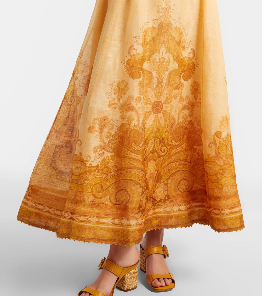 Zimmermann - Como paisley linen and silk maxi skirt