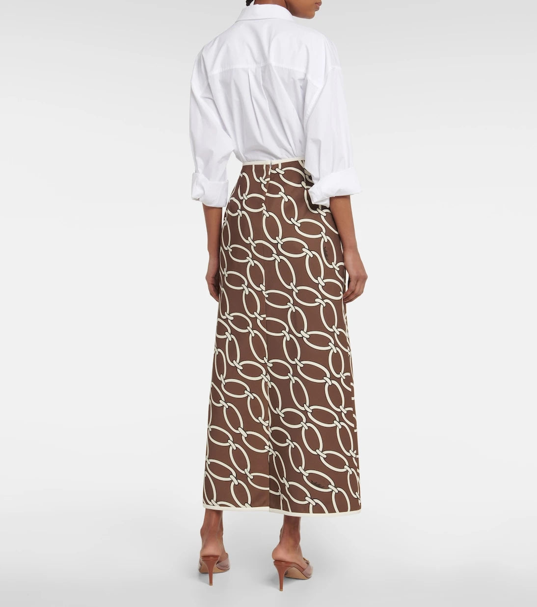 Valentino - Chain-print maxi skirt