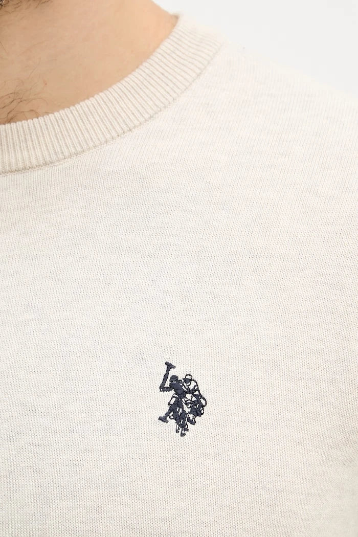 U.S. Polo Assn. пуловер мъжки от памук DHM KNIT