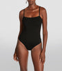 Eres Black Square-Neck Aquarelle Swimsuit