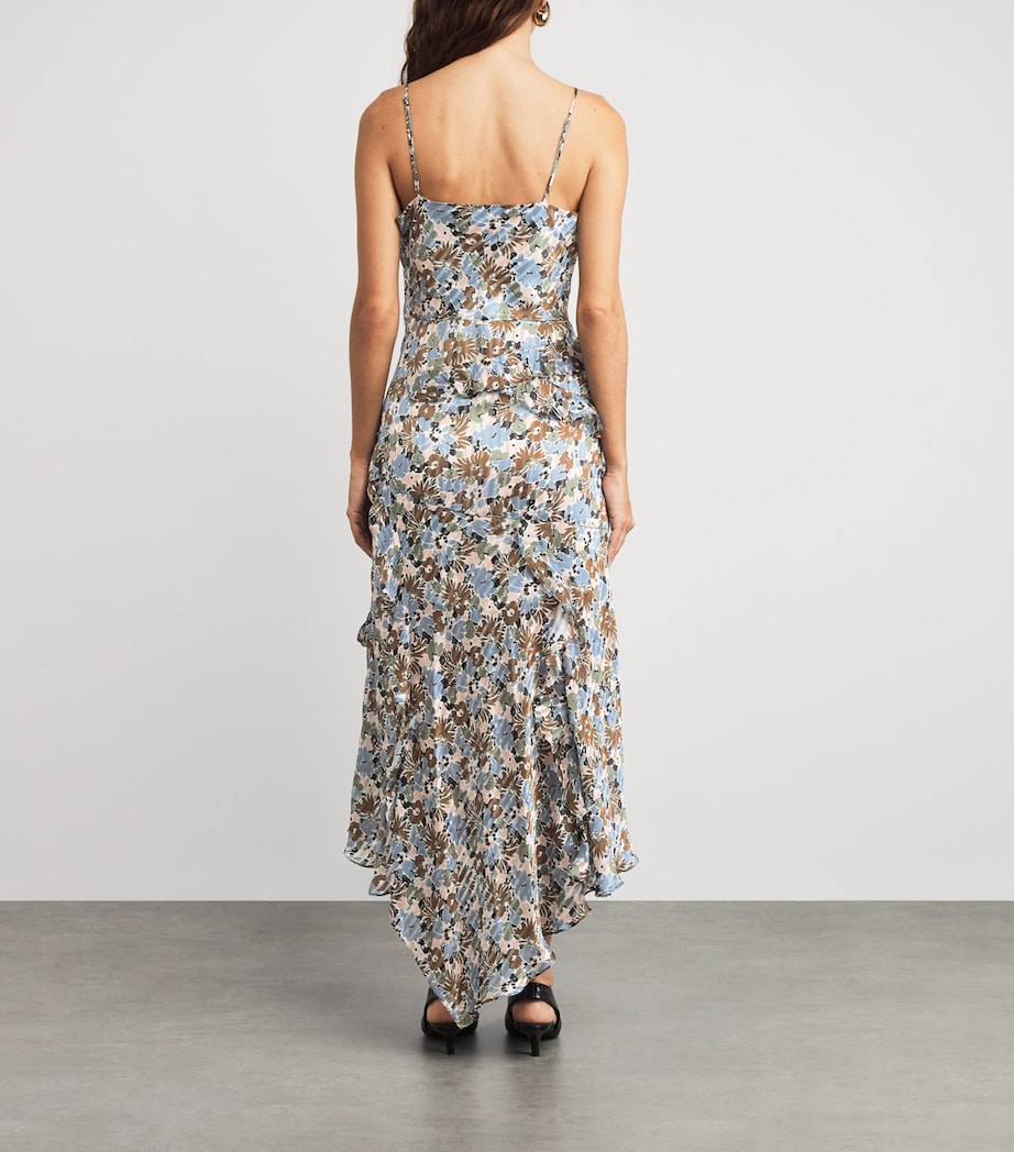 Veronica Beard Multi Silk Floral Avenel Midi Dress