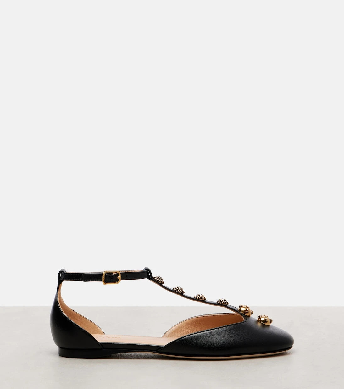 Chloé - Celeste embellished leather flats