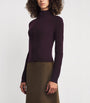 Victoria Beckham Burgundy Merino-Blend Cardigan
