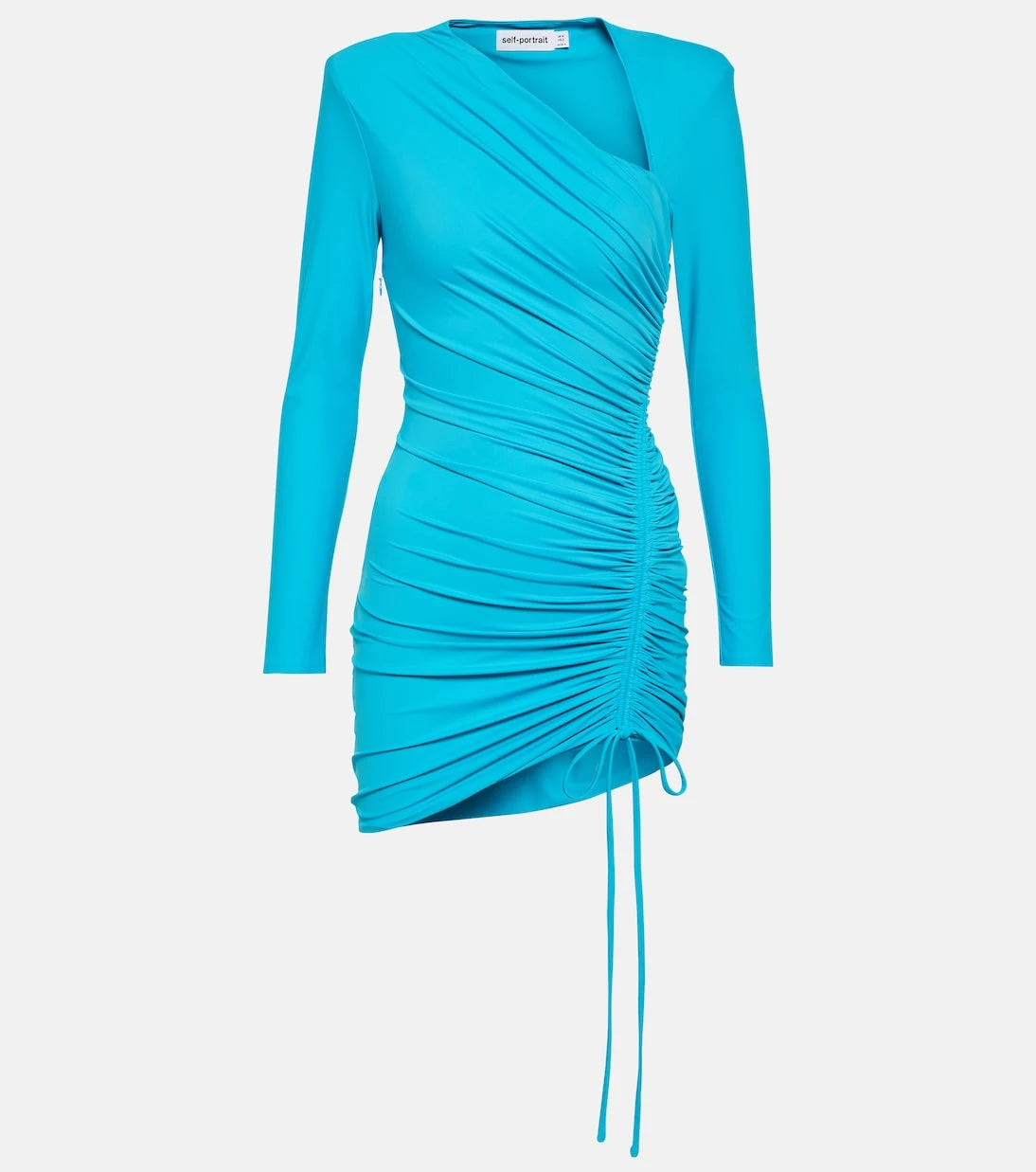 Self-Portrait - Ruched jersey minidress