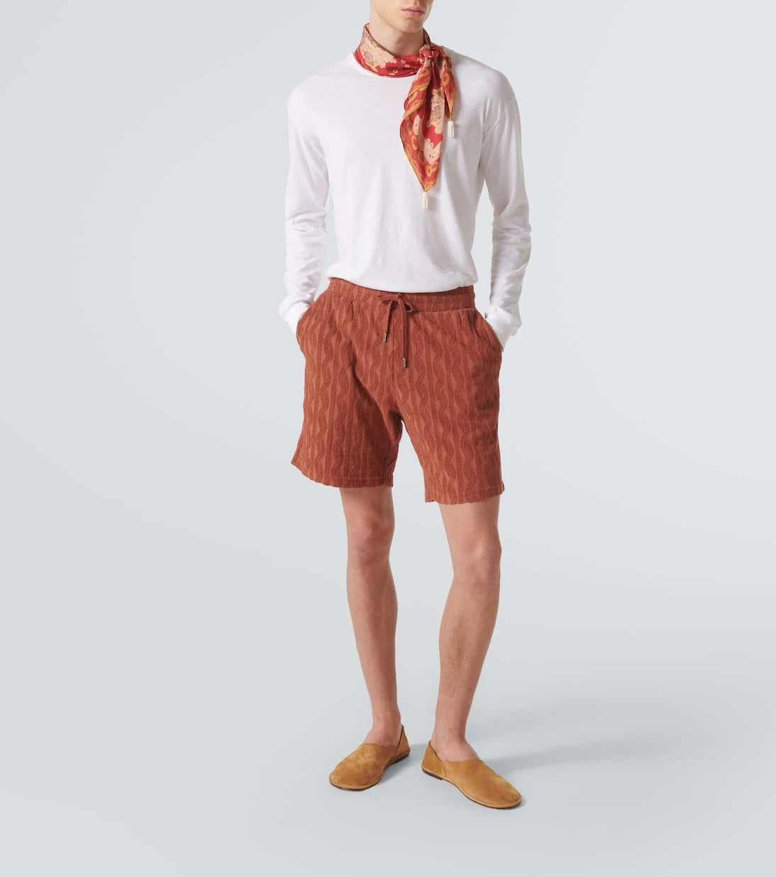 Frescobol Carioca - Augusto cotton terry jacquard shorts