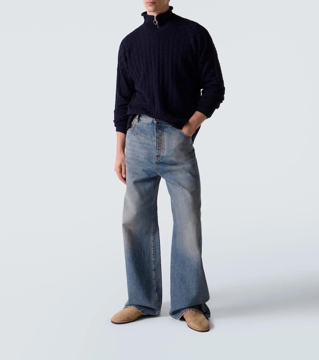 Plan C - Ribbed-knit wool sweater