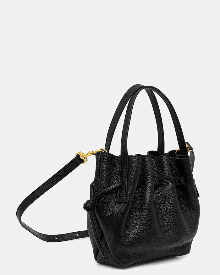 Yuzefi чанта crossbody дамска от кожа MINI SCALLOP
