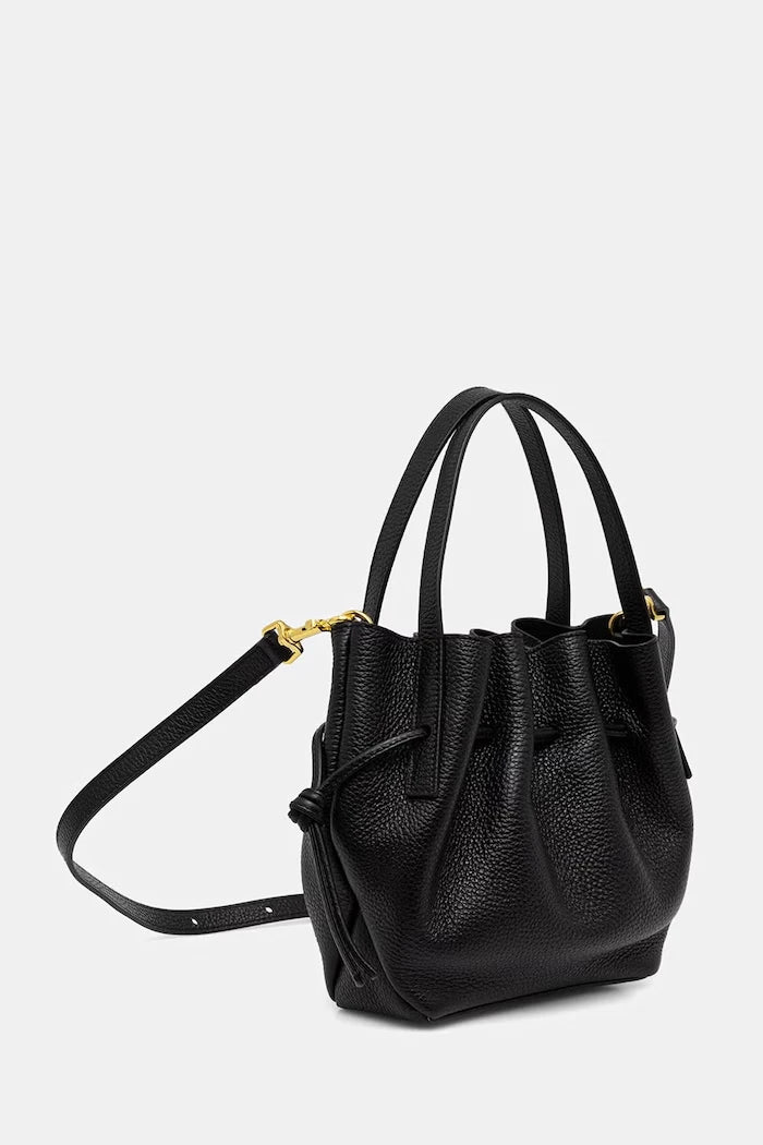 Yuzefi чанта crossbody дамска от кожа MINI SCALLOP