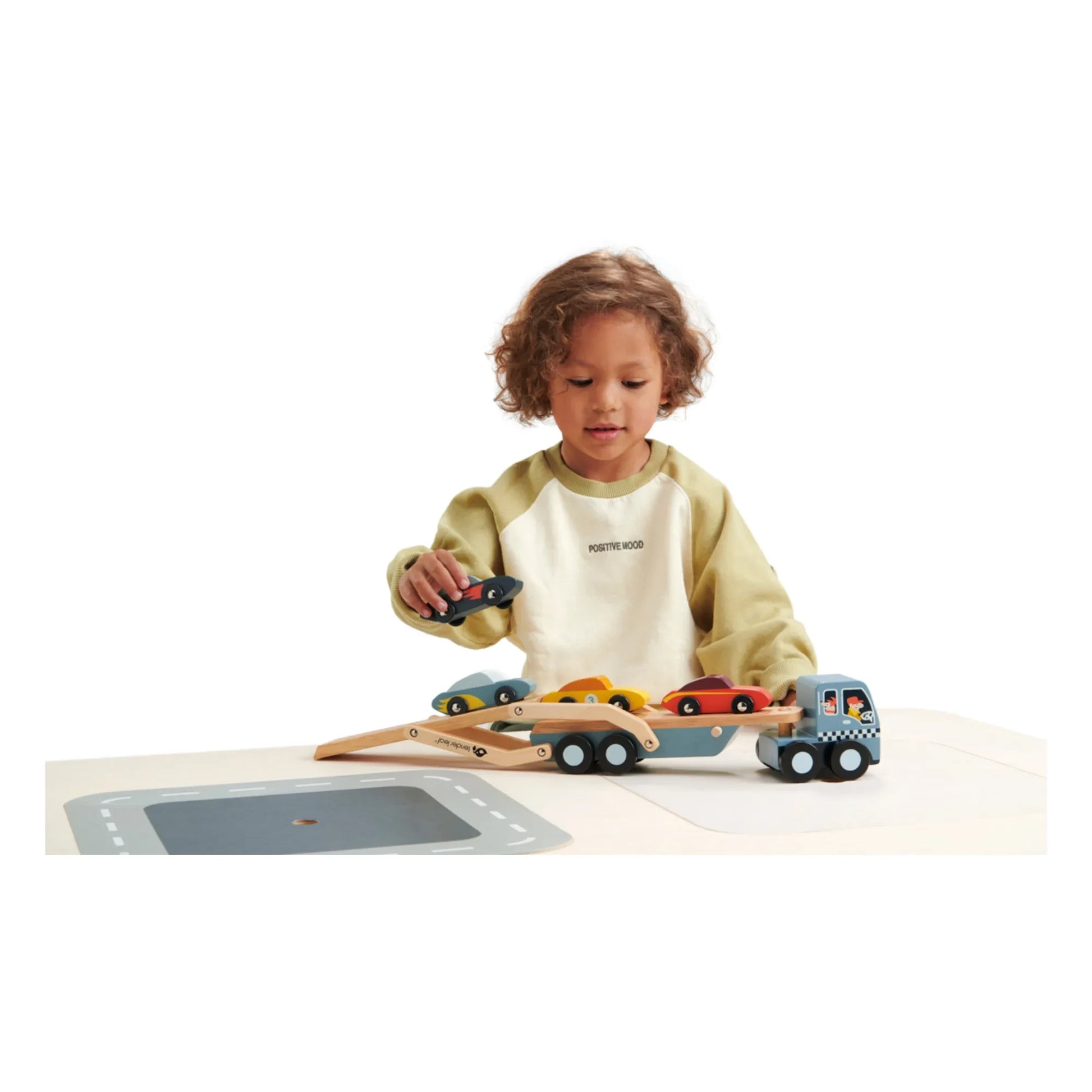 Tender Leaf Toys - Wooden Car Transporter