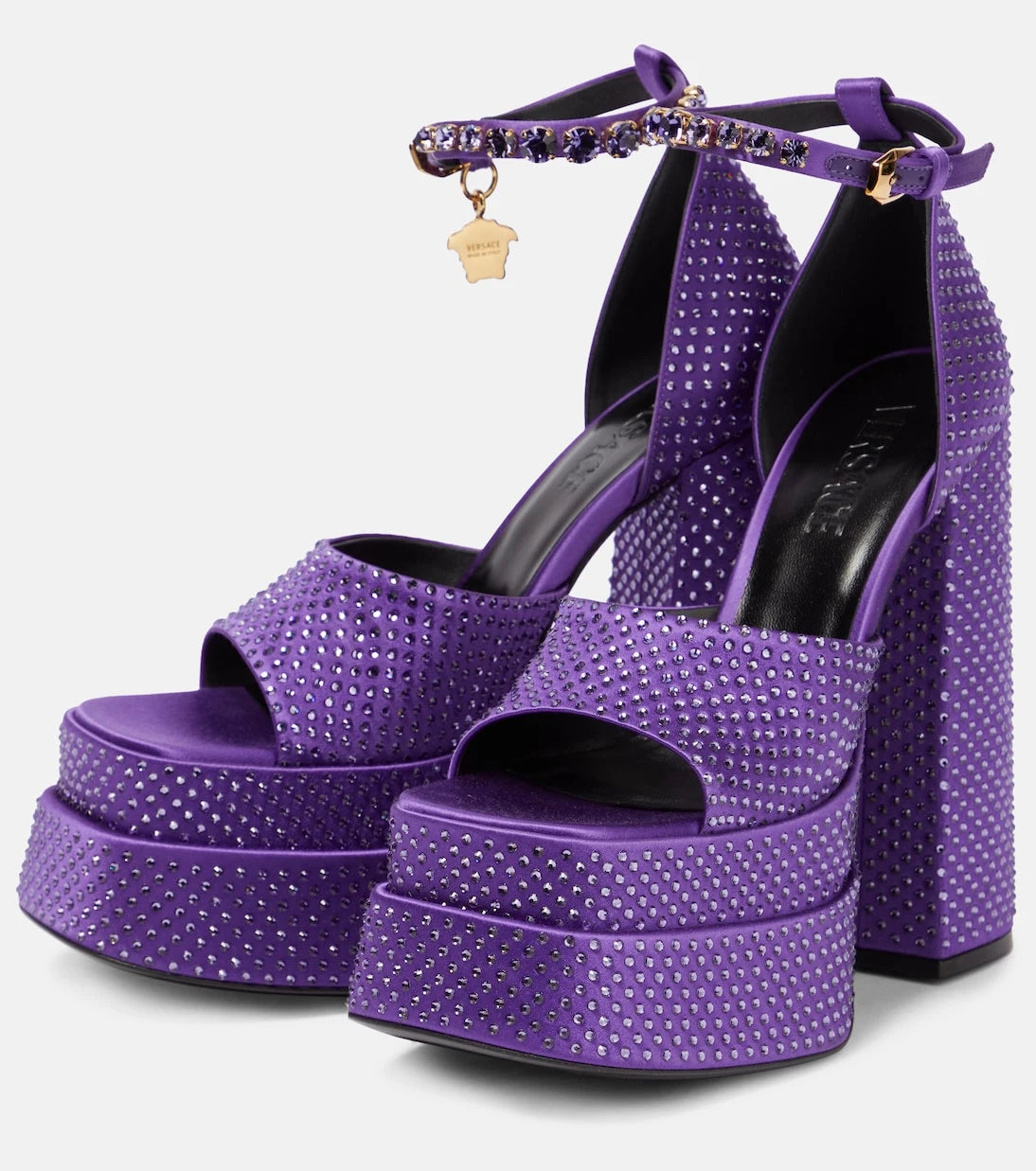 Versace - Medusa Aevitas embellished platform sandals