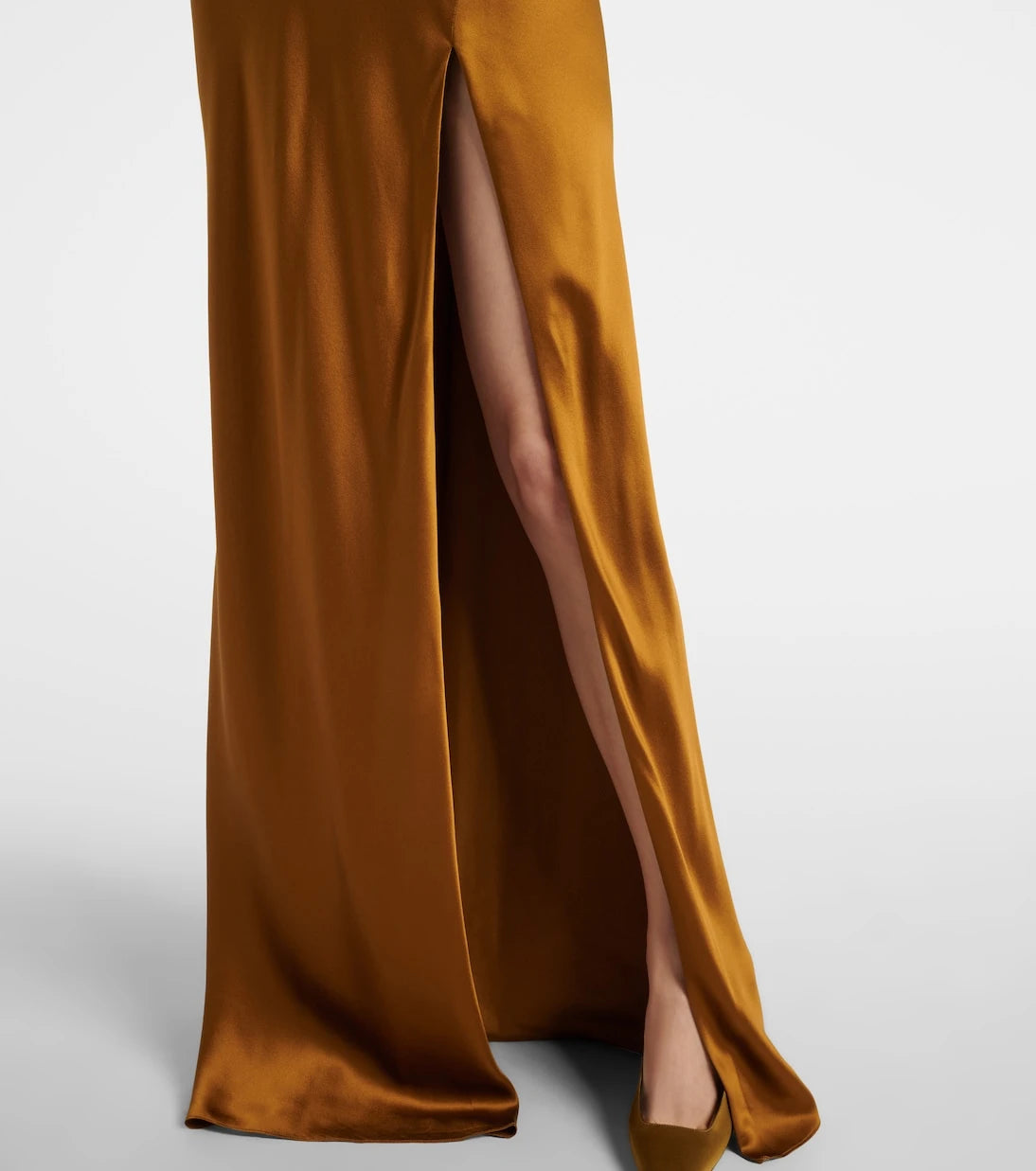 The Sei - Asymmetric silk satin maxi skirt