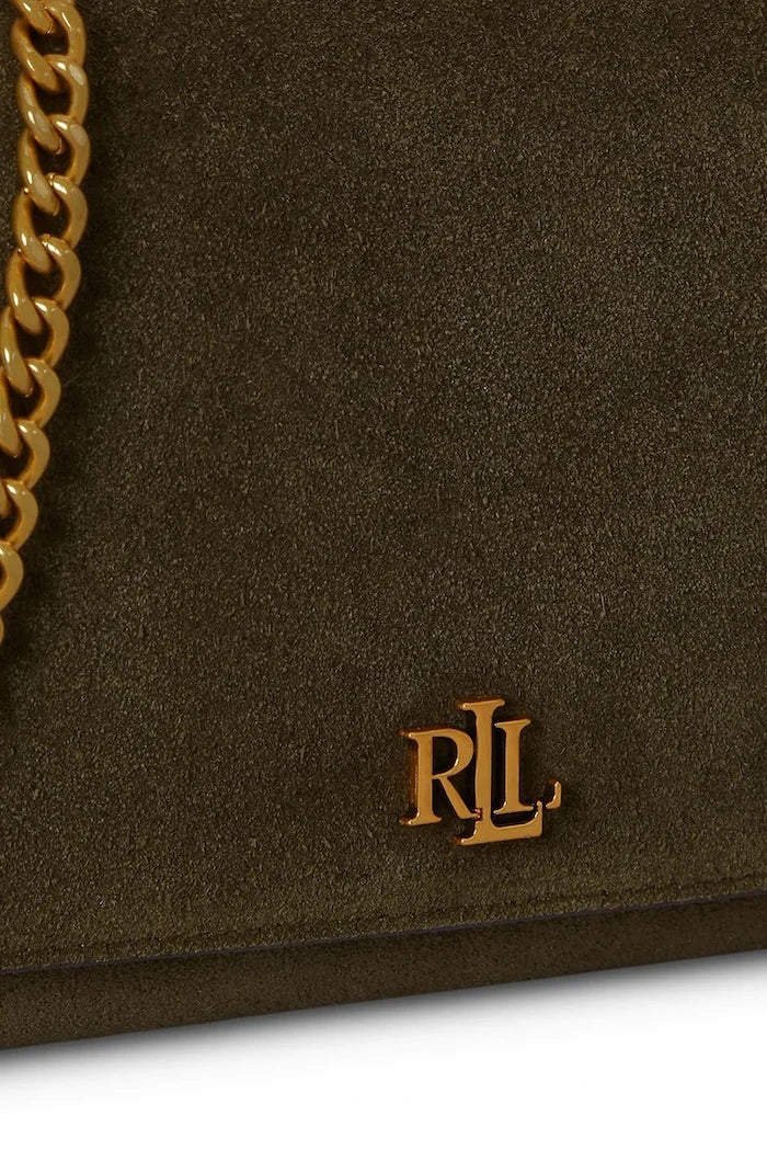 Lauren Ralph Lauren kadın süet crossbody çanta