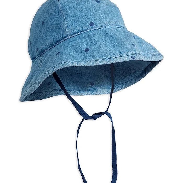 Детска дънкова шапка Mini Rodini denim dots