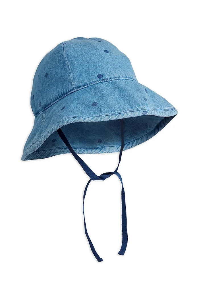 Детска дънкова шапка Mini Rodini denim dots