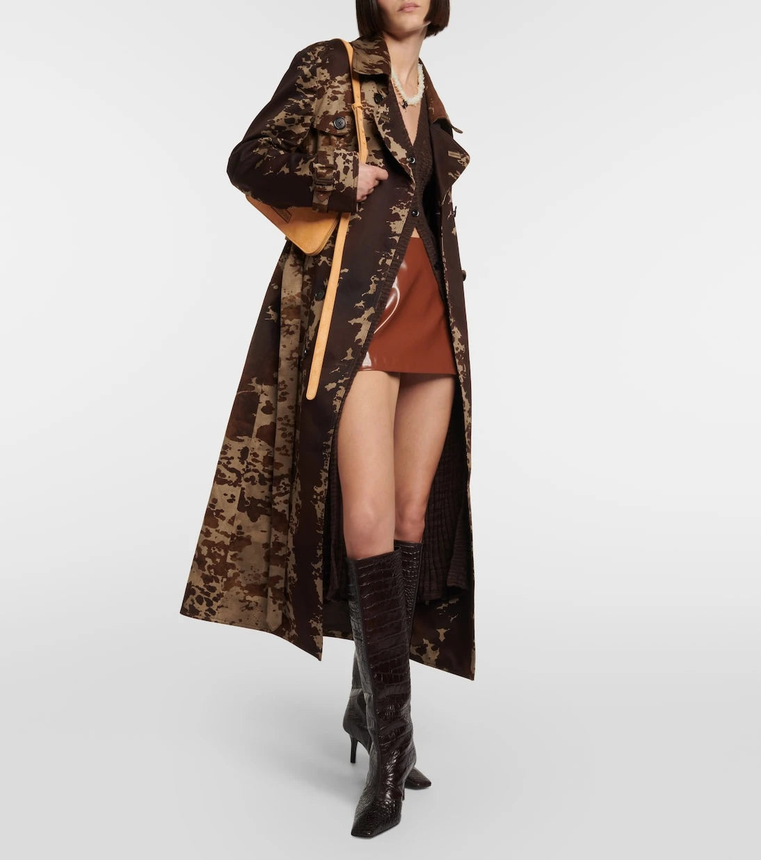 Acne Studios - Cow-print cotton trench coat