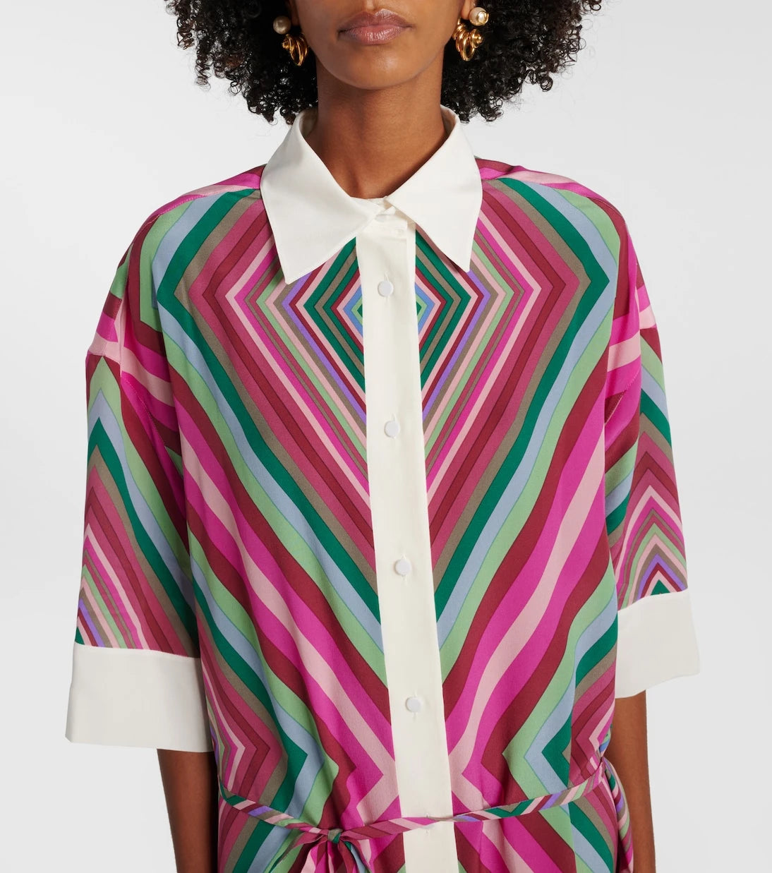 Valentino - Rhombus 75 silk shirt dress