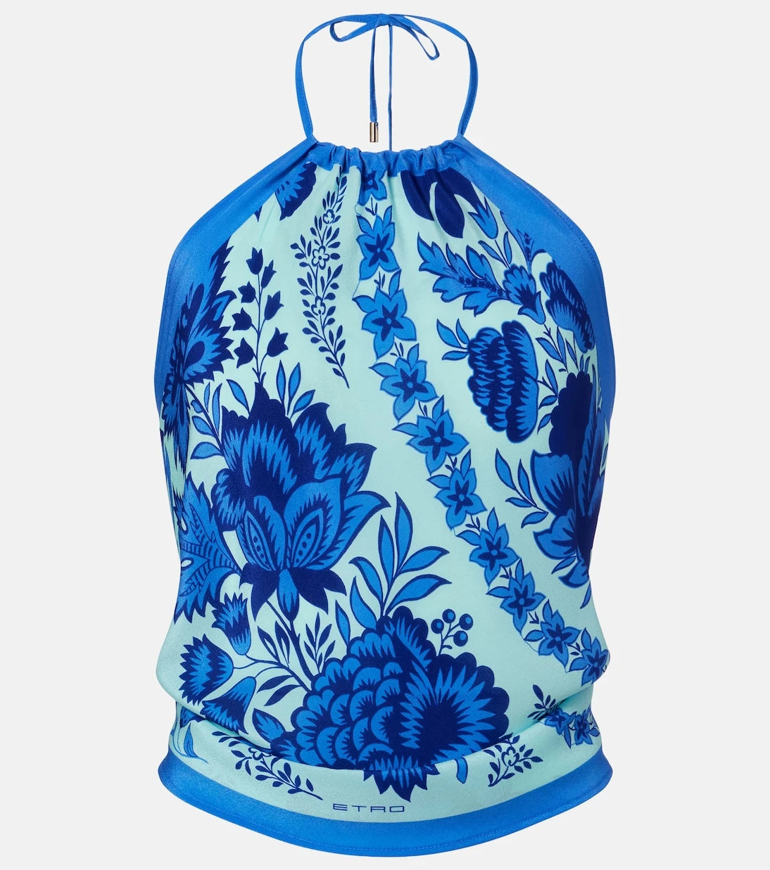 Etro - Paisley halterneck silk top