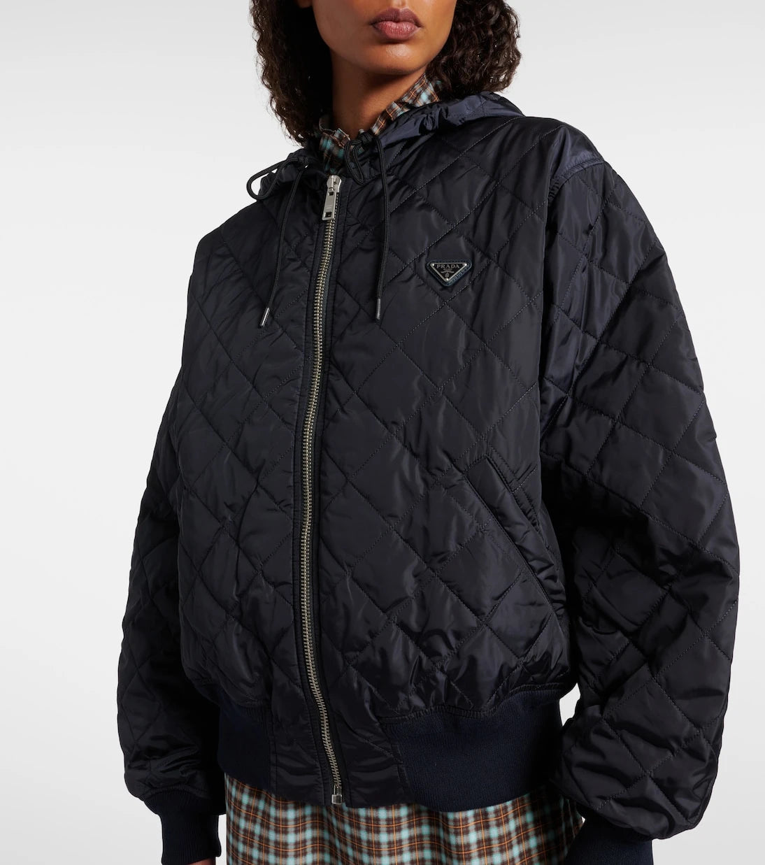 Prada - Hooded quilted jacket