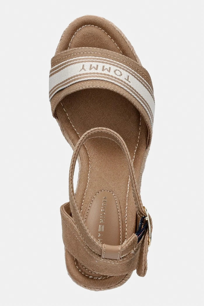 Tommy Hilfiger HIGH WEDGE ESPAD WEBBING Skoşuk Platform Sandalet