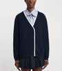 Blue Wool-Cashmere Cardigan