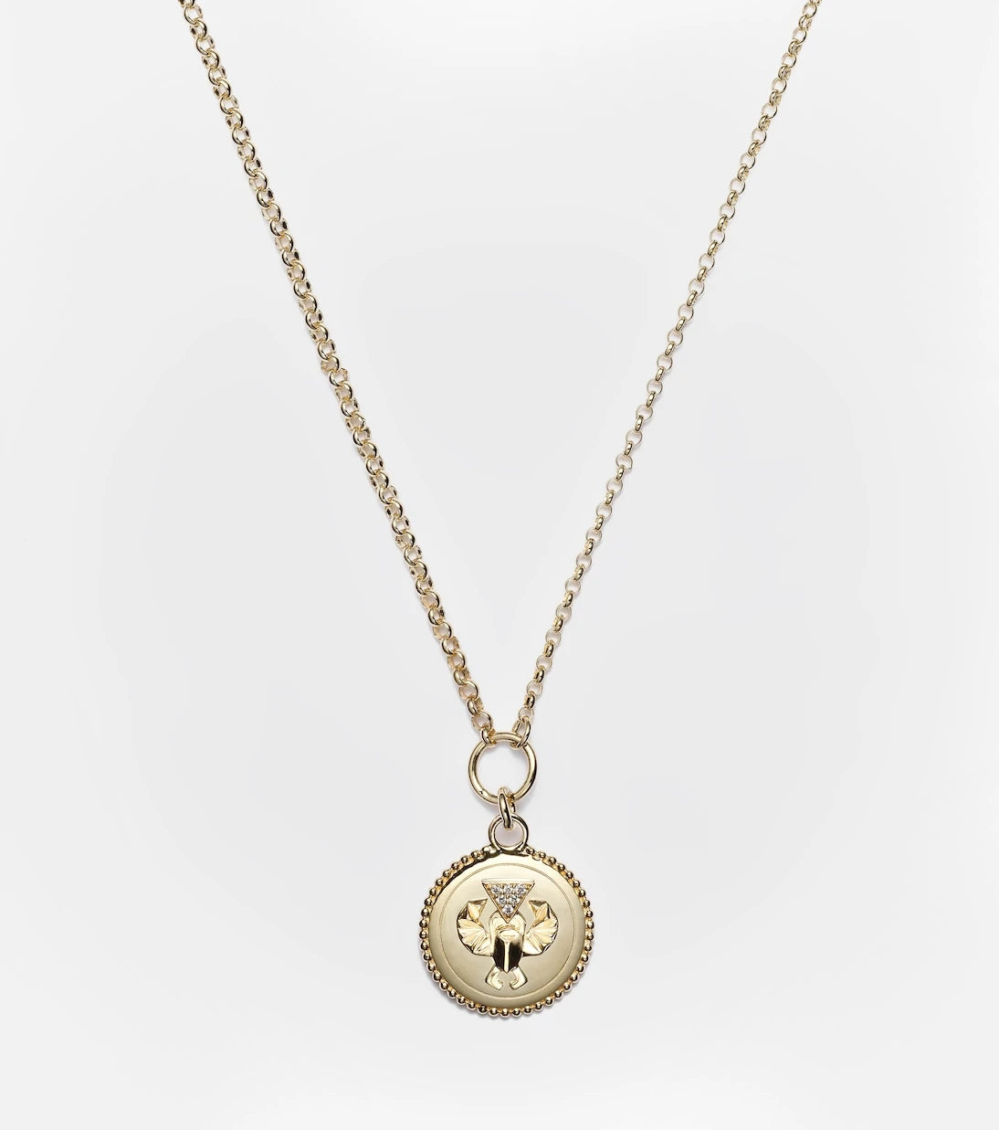 FoundRae - Protection 18kt gold chain necklace with diamonds