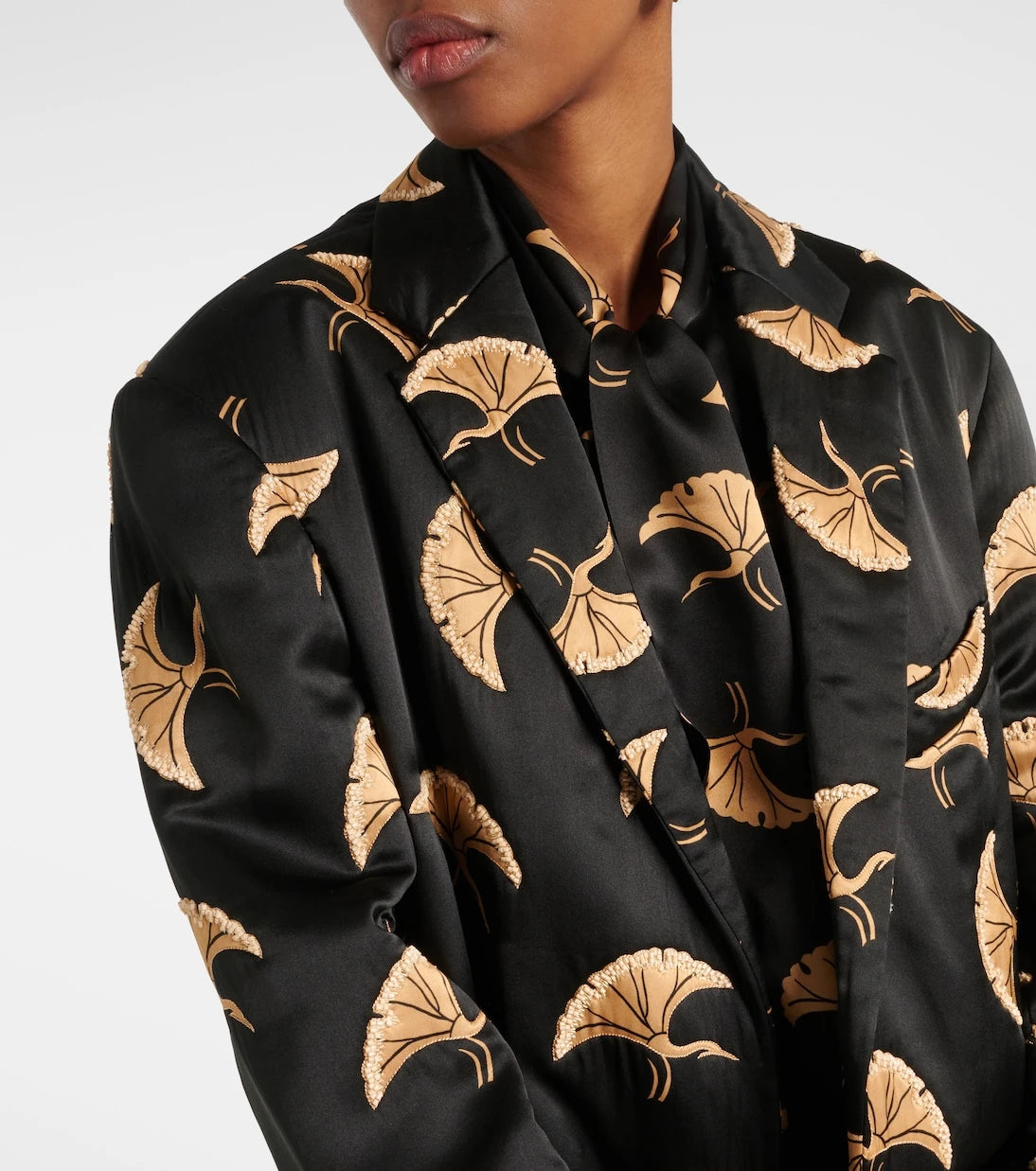 Dries Van Noten - Printed satin blazer