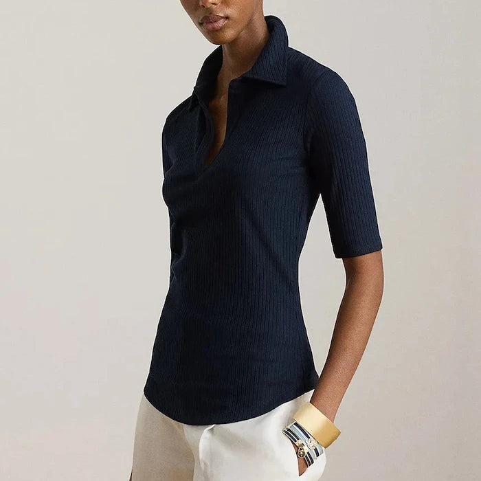 Lauren Ralph Lauren тениска с яка дамска