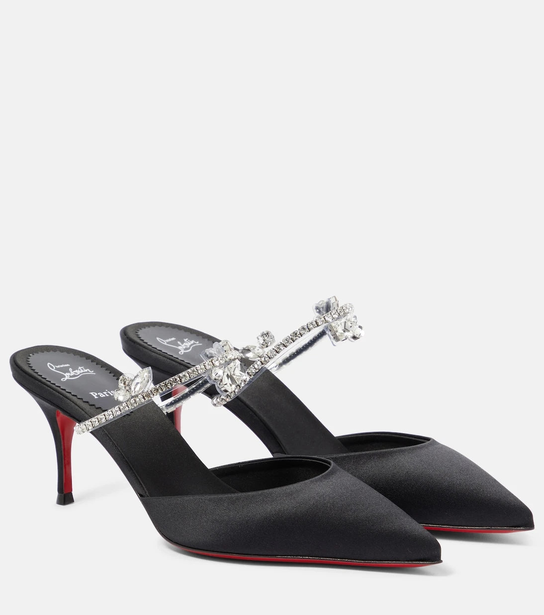 Christian Louboutin - Planet Queen 70 satin mules