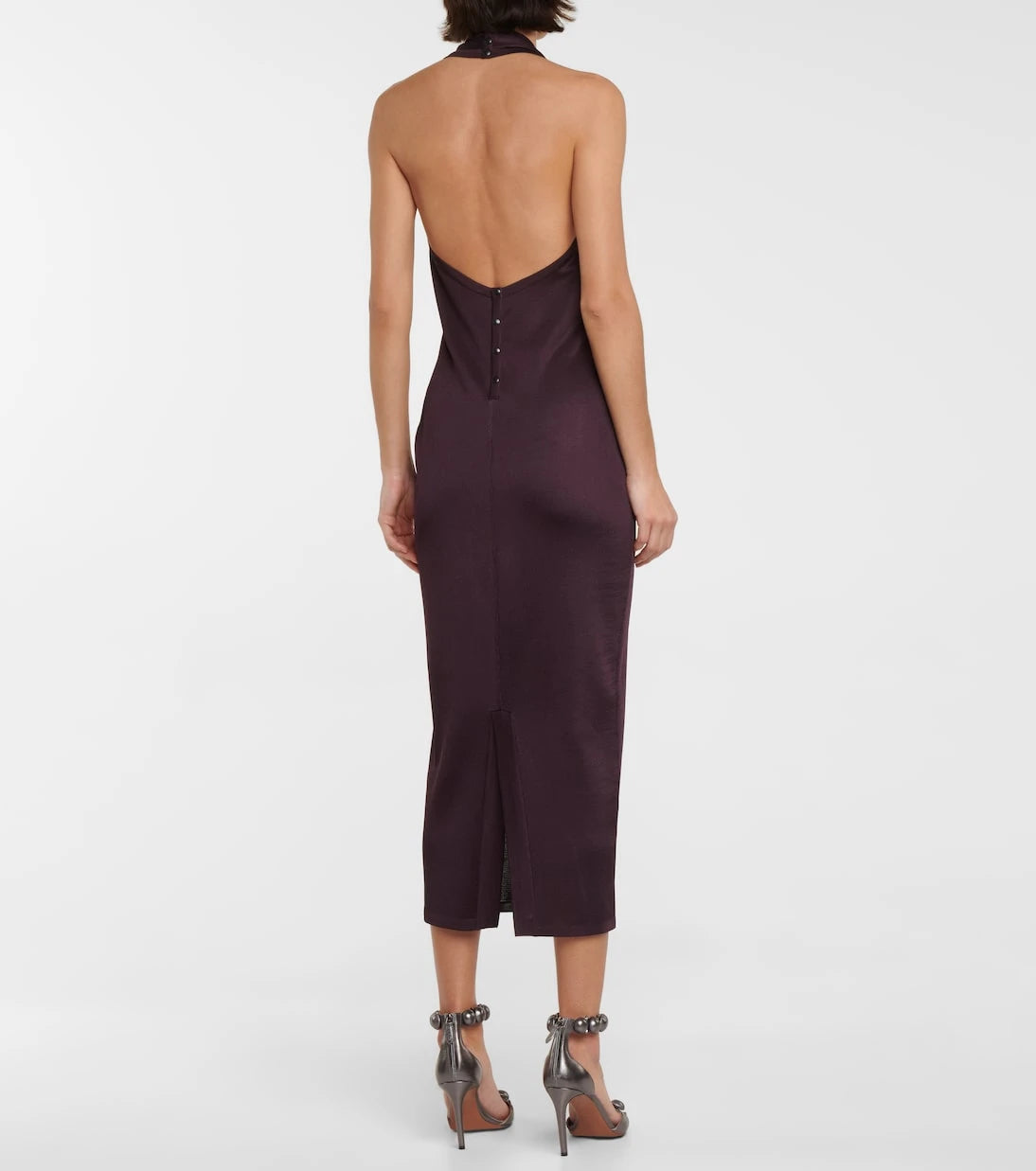 Alaïa - Halterneck knit midi dress