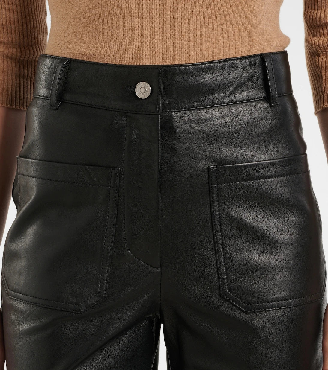 Victoria Beckham - Alina high-rise leather bootcut pants
