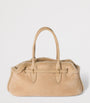 Suede-Shearling Aventure Shoulder Bag