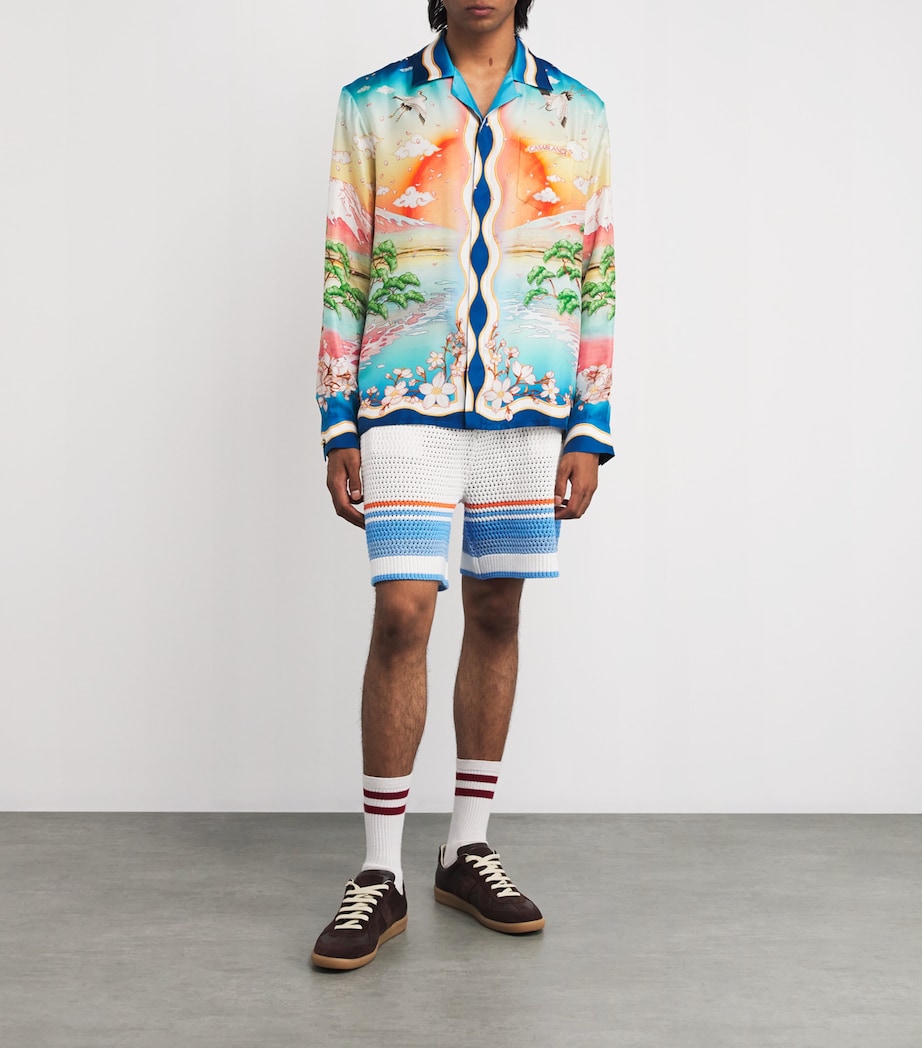 Silk Tennis Club Print Shirt