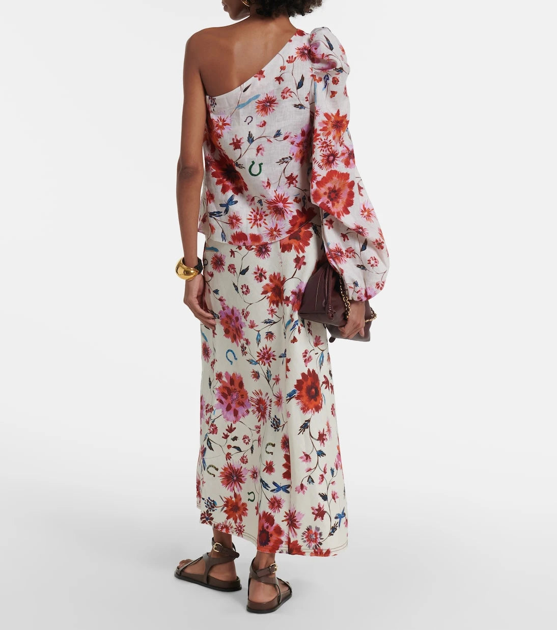 Dorothee Schumacher - Floral Ease one-shoulder linen top