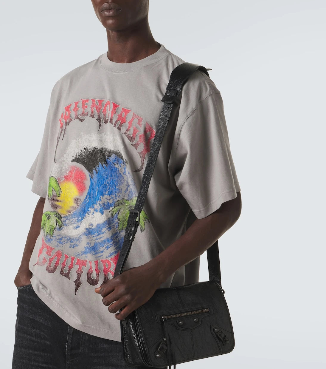 Balenciaga - Printed cotton jersey T-shirt