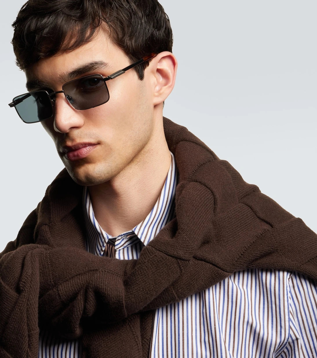 Bottega Veneta - Klasik dikdörtgen güneş gözlüğü