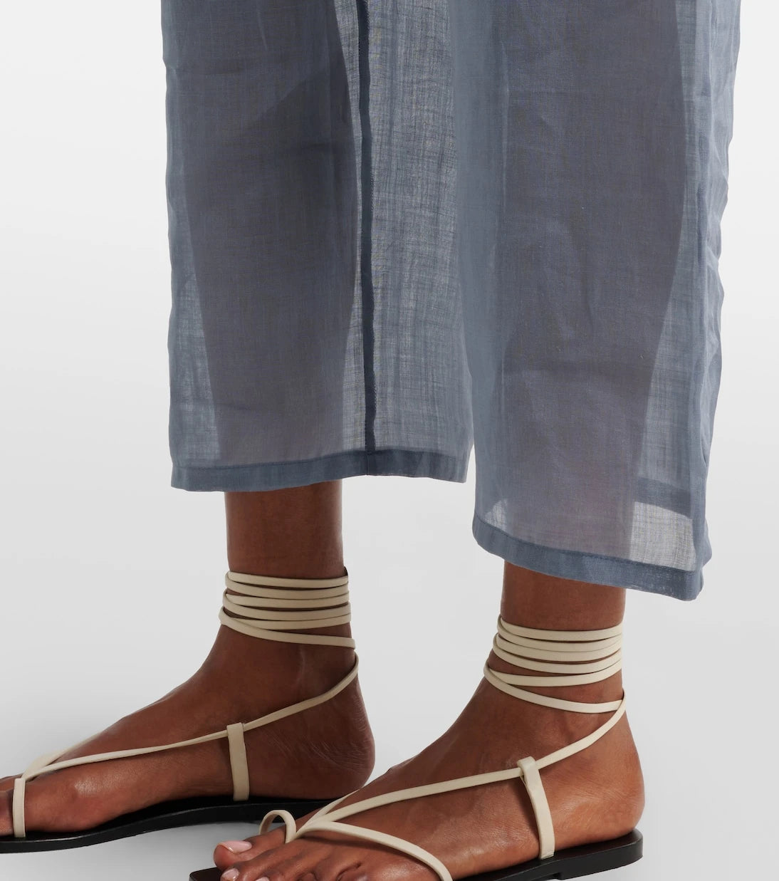 Leset - Niko cropped wide-leg ramie pants