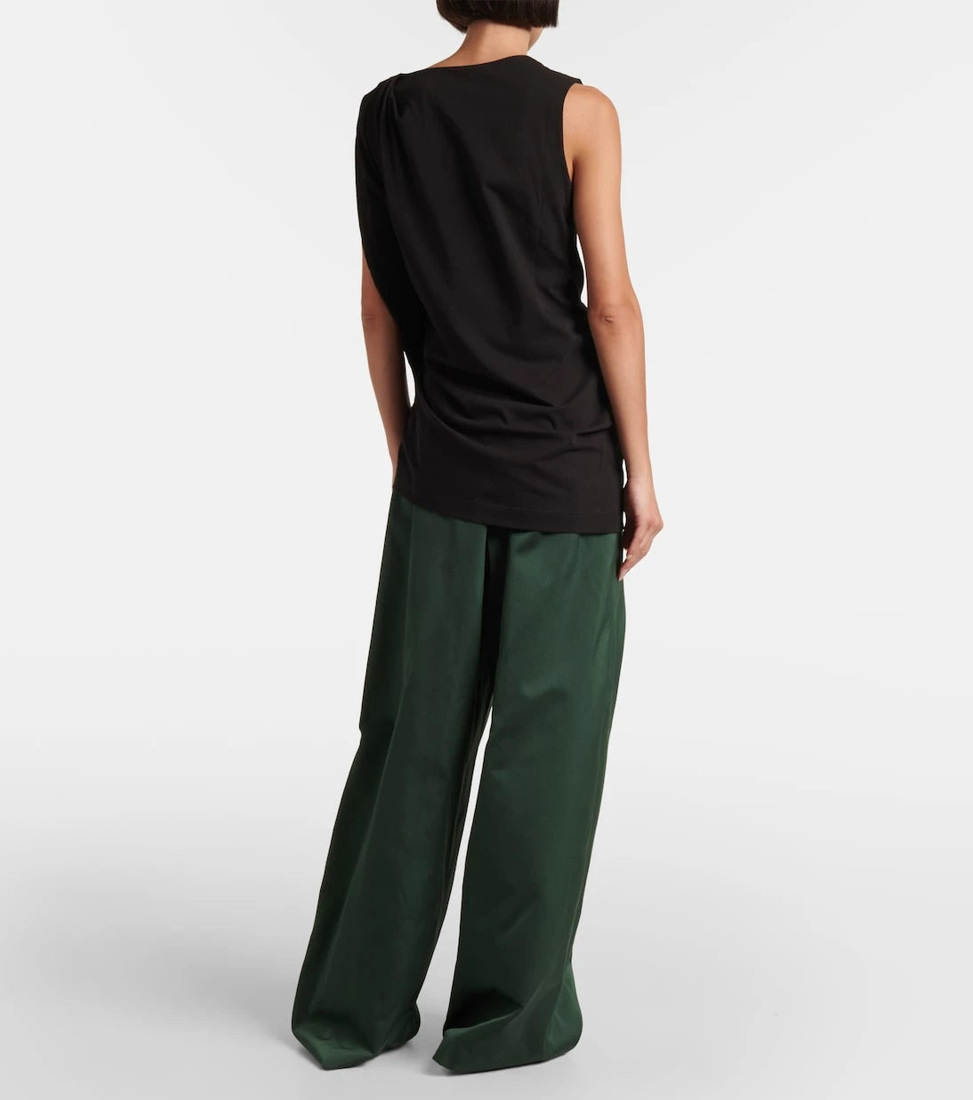 Dries Van Noten - Draped cotton jersey top