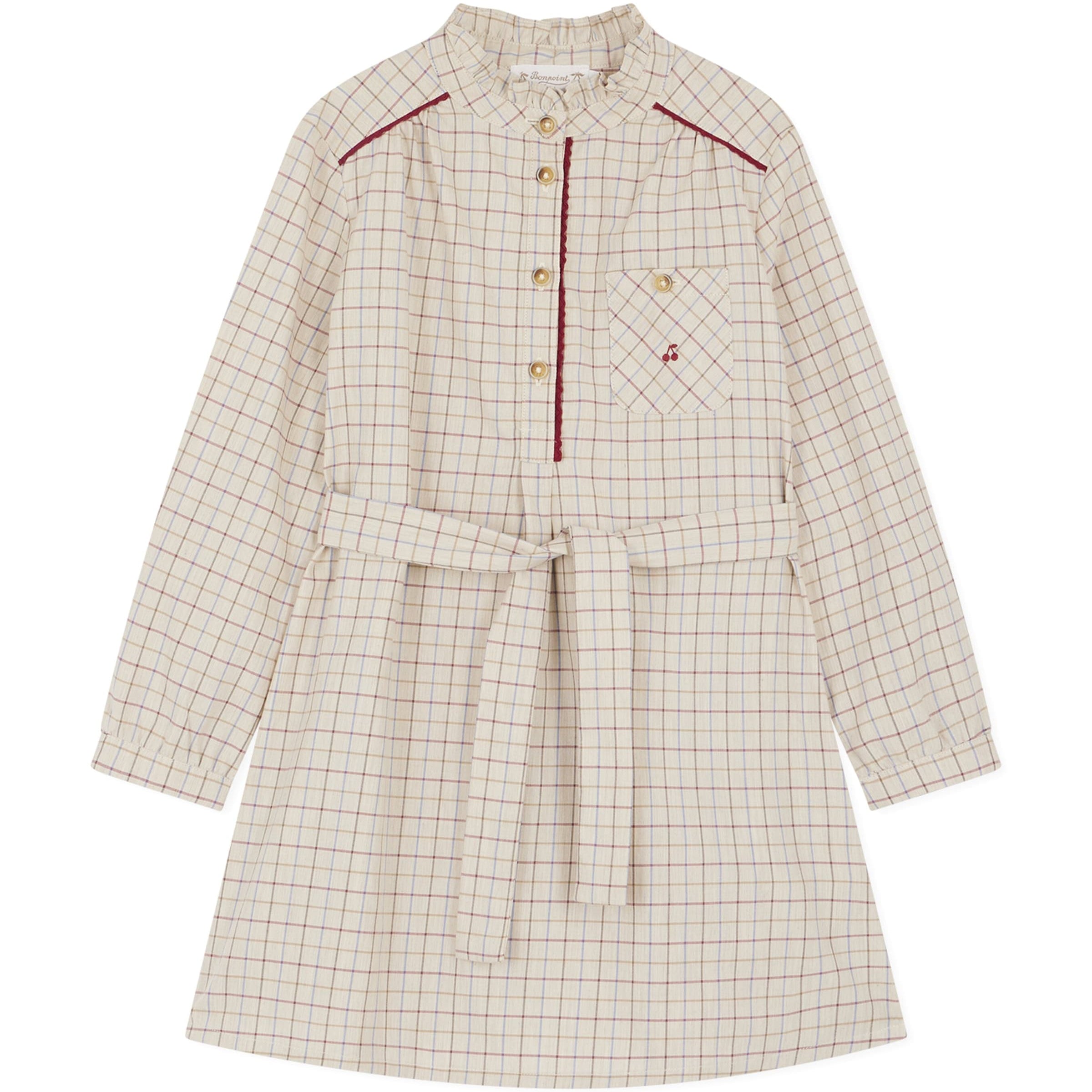 Bonpoint Beige Cotton Twill Jilton Dress (4-8 Years)