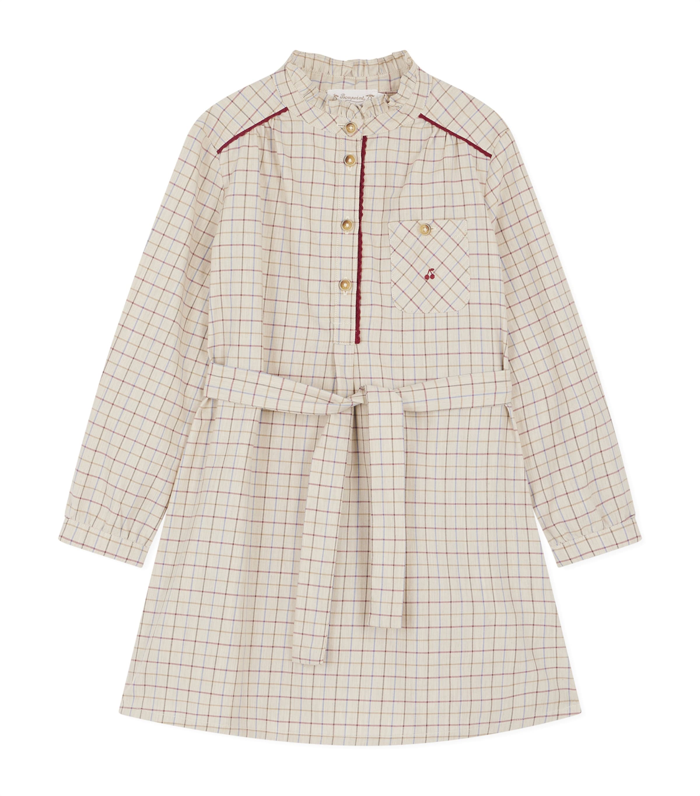 Bonpoint Beige Cotton Twill Jilton Dress (4-8 Years)