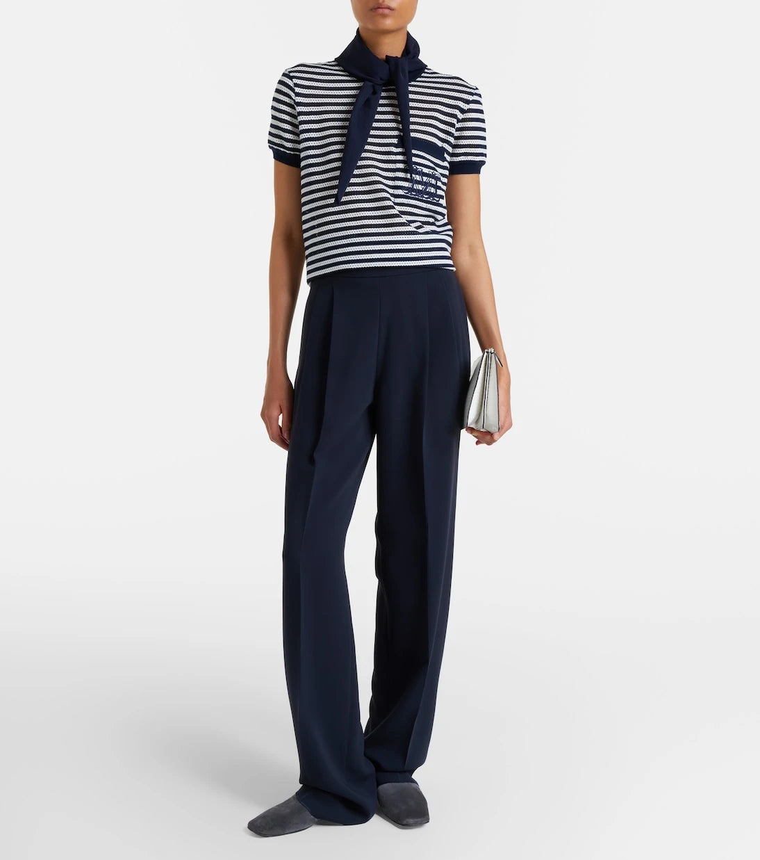 Max Mara - Striped cotton-blend jersey T-shirt