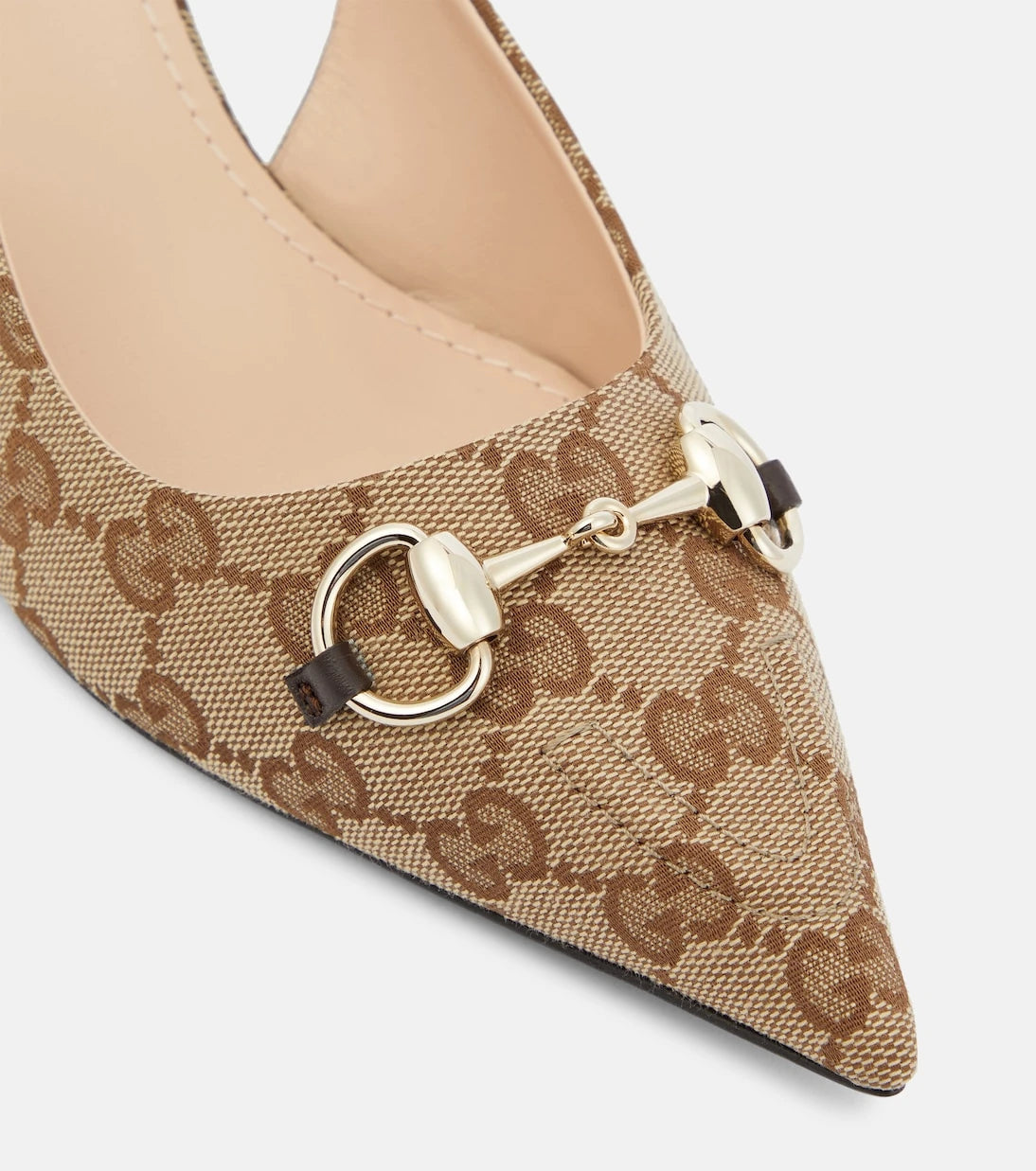 Gucci - Horsebit GG slingback pumps