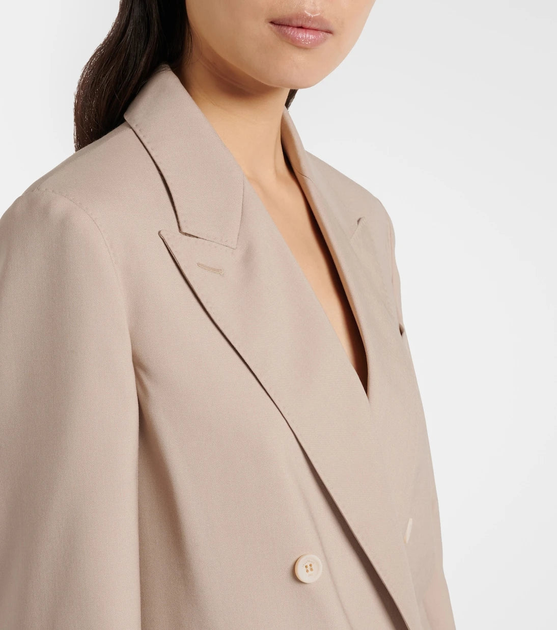 Max Mara - Double-breasted wool, mohair, and silk blazer