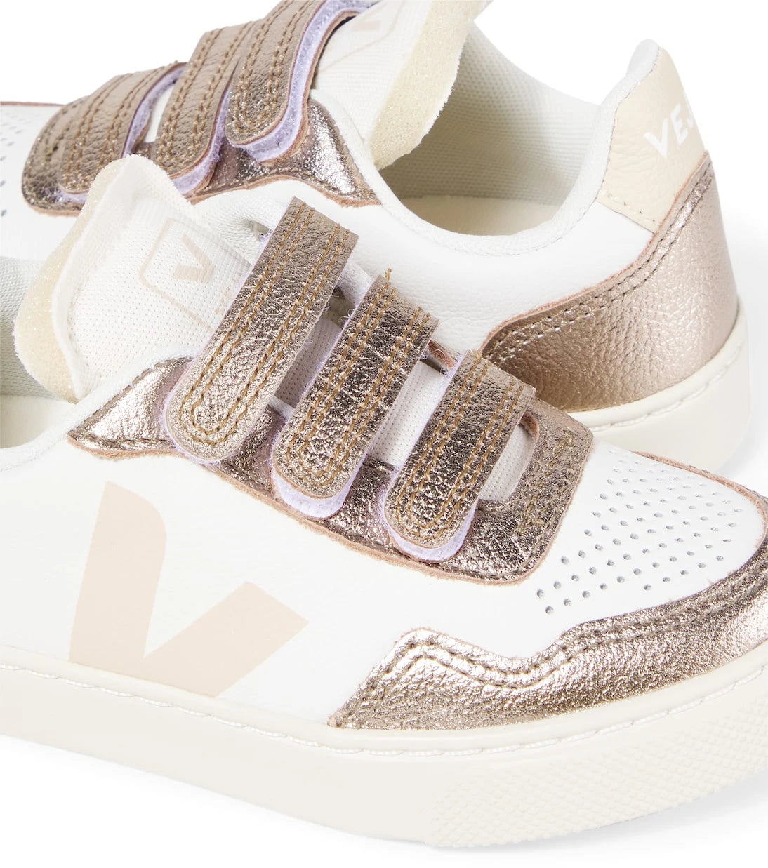 Veja Kids - V-90 leather sneakers