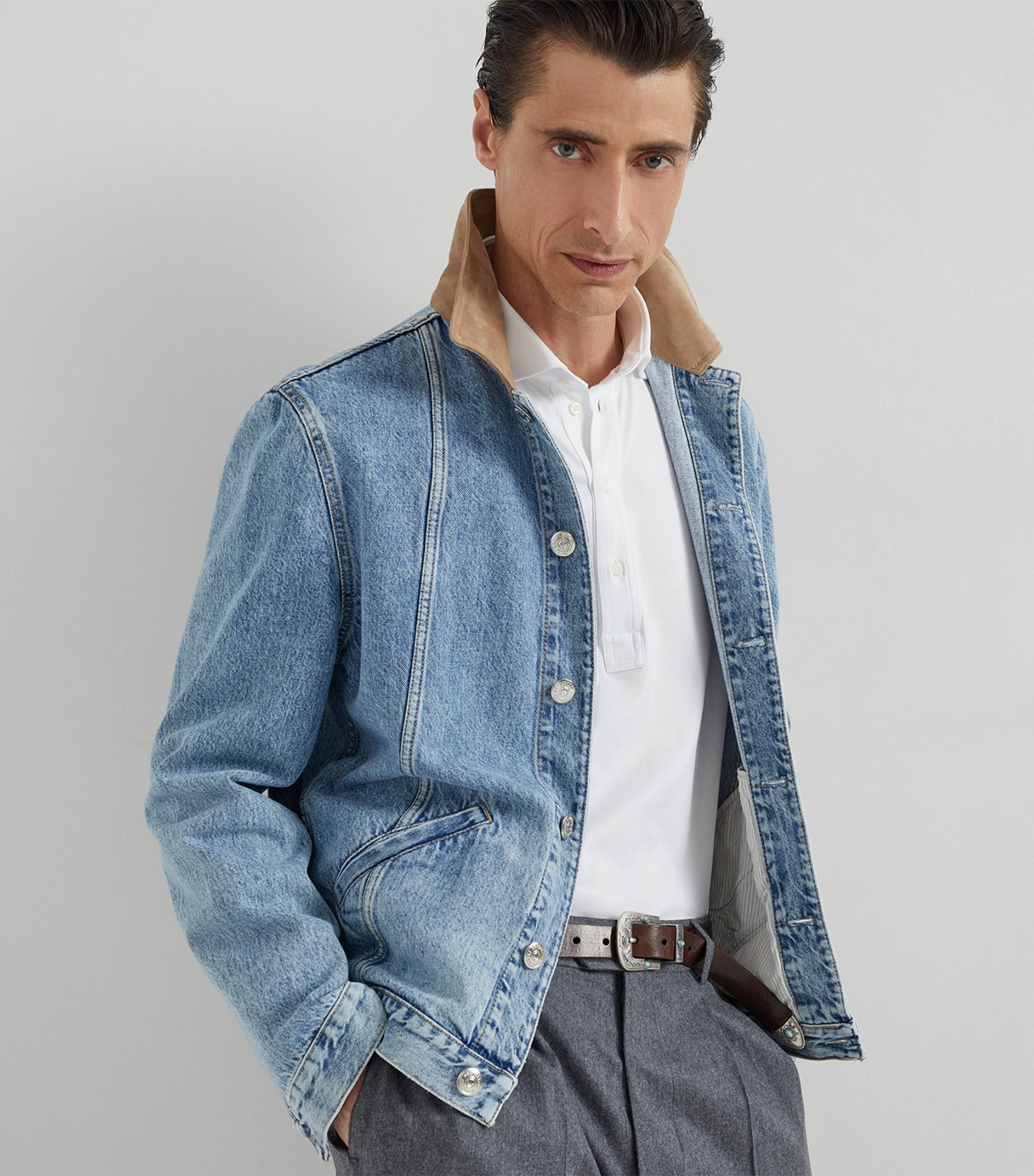 Brunello Cucinelli Cotton Long-Sleeve Polo Shirt